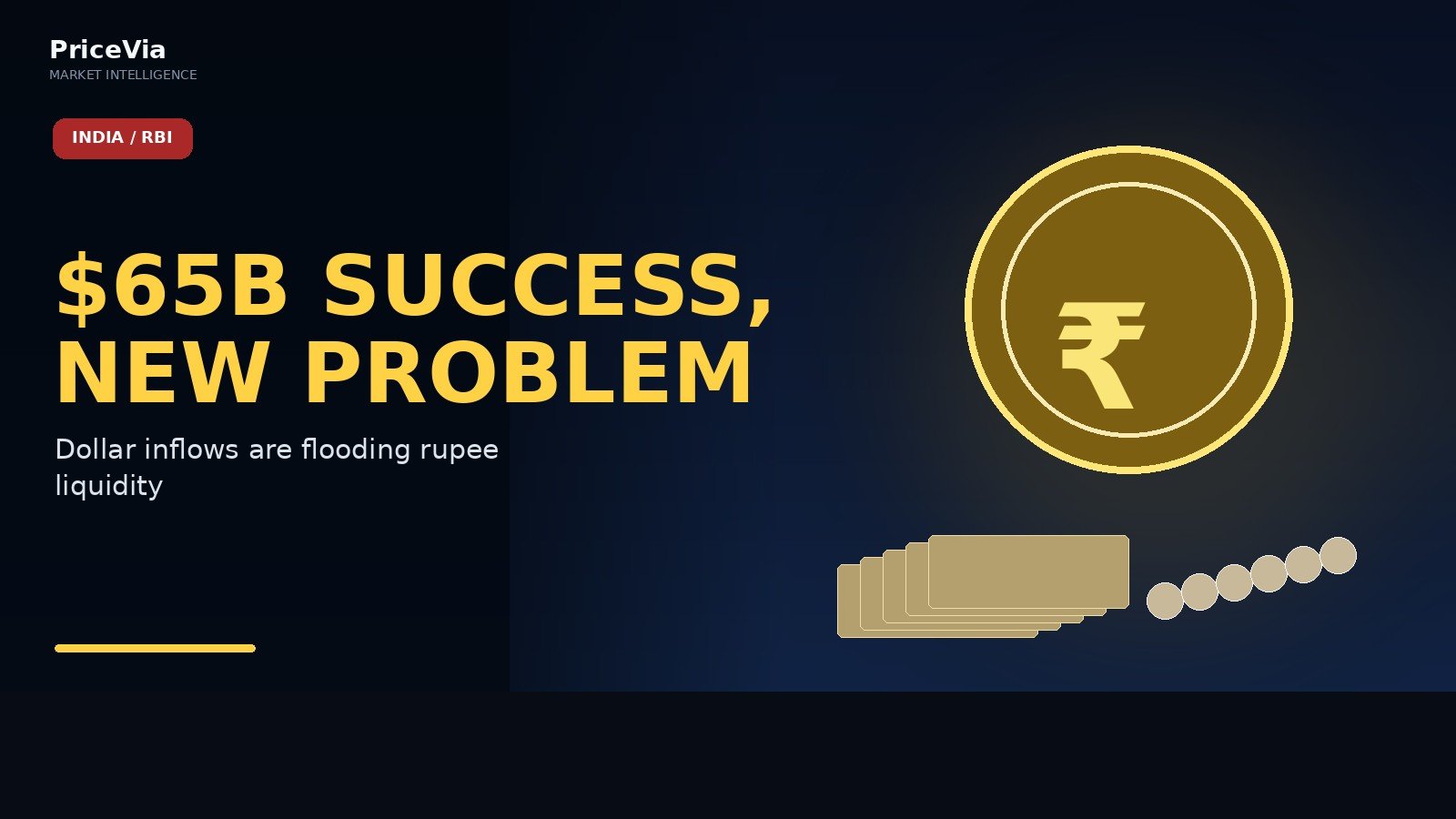 Editorial visual for RBI’s $65 Billion Dollar Scheme Worked — Now the Liquidity Is Becoming the Problem