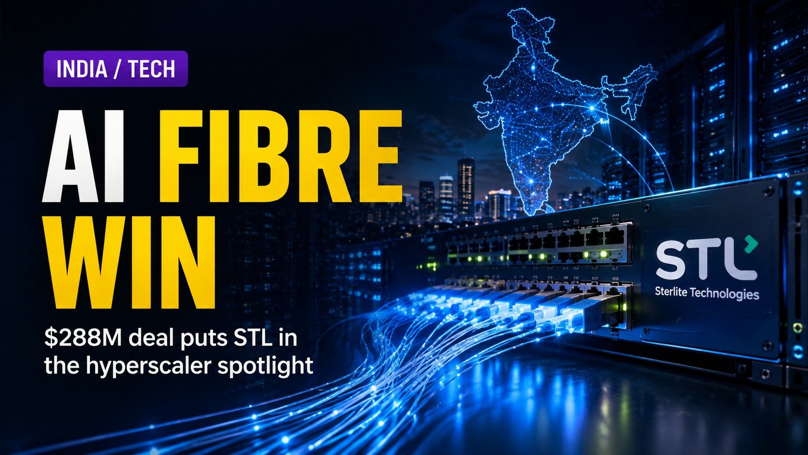 Editorial visual for Sterlite Tech Just Locked a $288 Million Hyperscaler Contract — The Risk-Sharing Clause Matters More Than the Headline