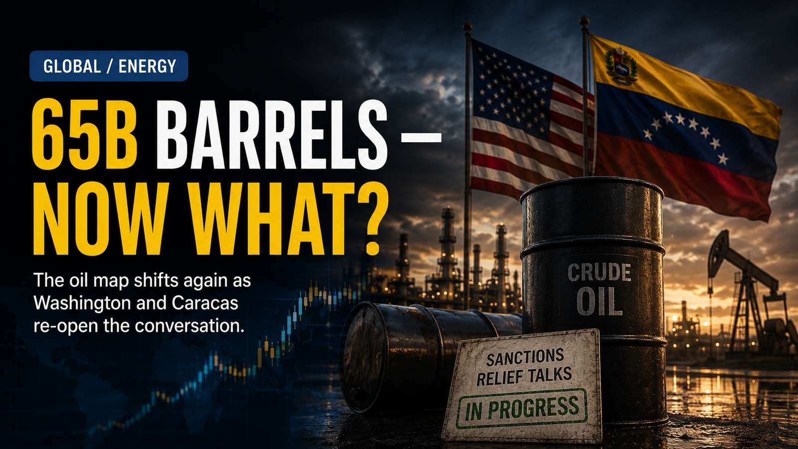 Editorial visual for The U.S. Says It Secured Control of 65 Billion Venezuelan Barrels — The Oil Price Impact Is Not Immediate