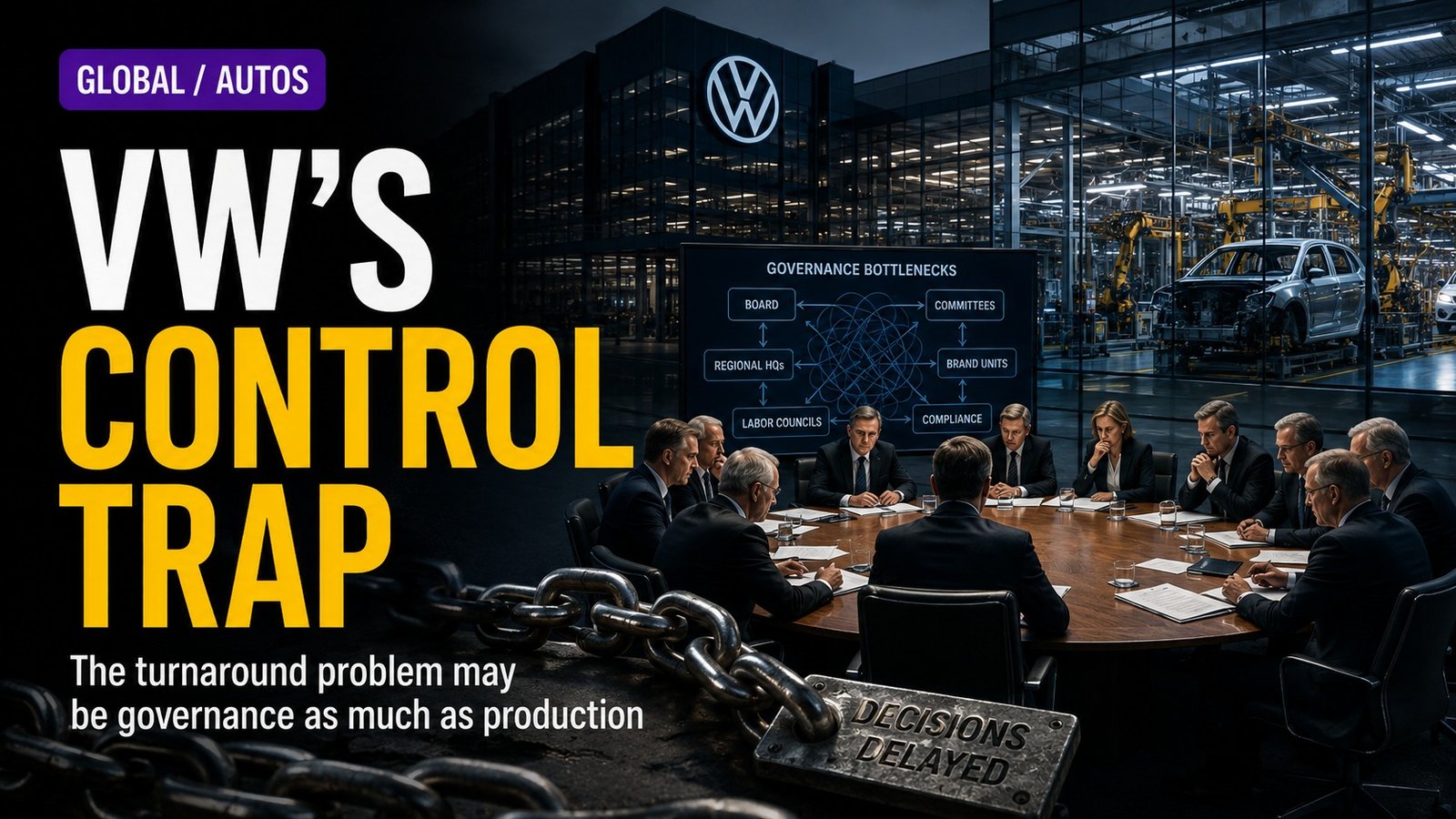 Editorial visual for Volkswagen Needs More Cost Cuts — But Its Ownership Structure May Decide How Far Blume Can Go